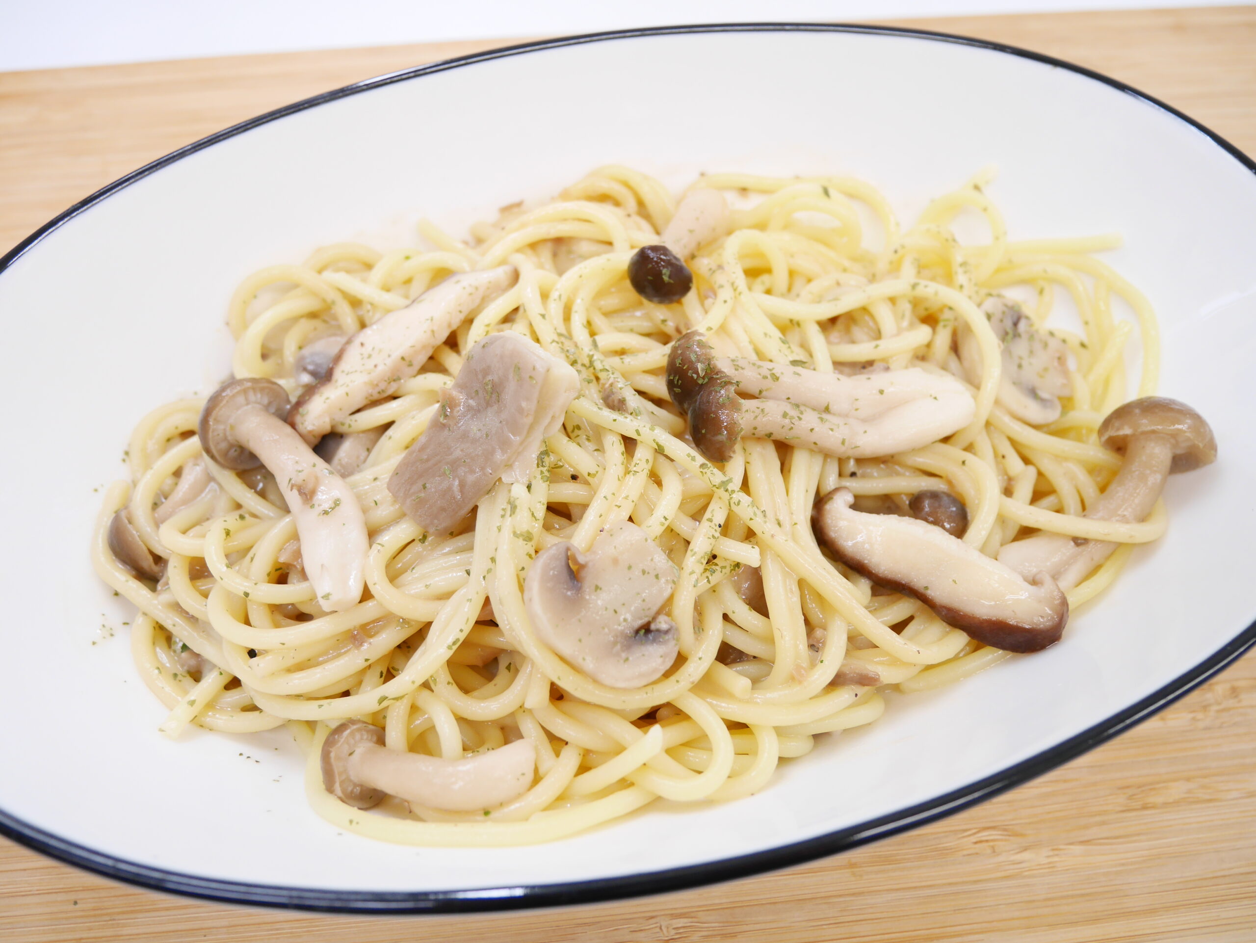 きのこミックスの和風パスタ